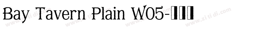 Bay Tavern Plain W05字体转换